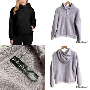 Lukka Lux lavender Sherpa lined hoodie Large